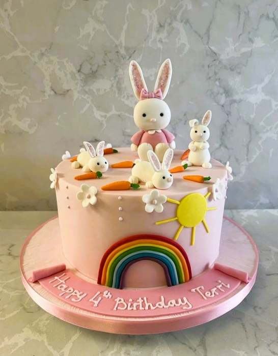 Bunny-Rabbit-and-rainbow-birthday-cake-