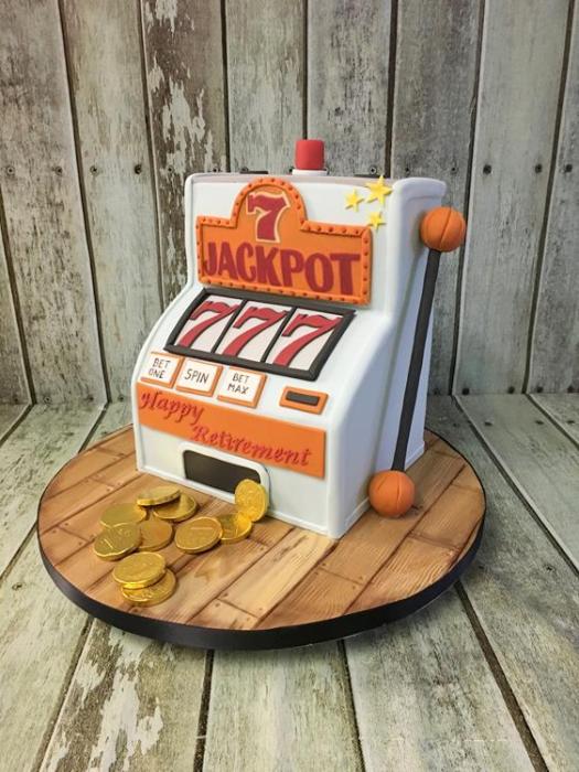slot machine birthday cake