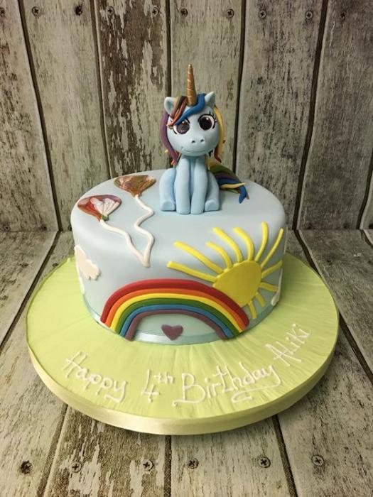 unicorn figure birthday cake