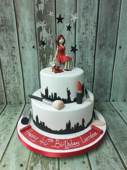 new york  skyline birthday cake