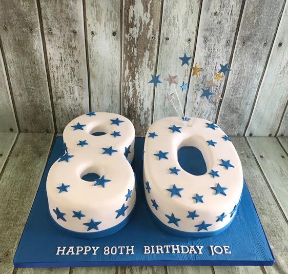 number 80 birthday cake