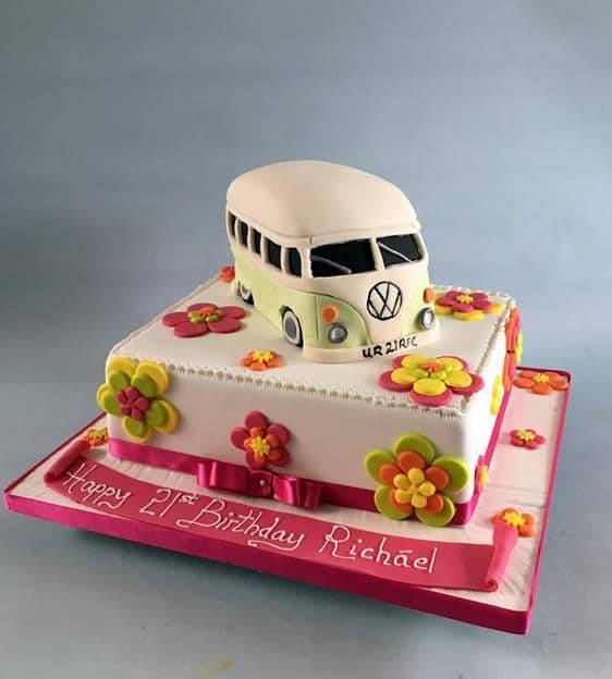 hippy cake hippy bus funky cake fun cake happy cake volkswagon cake dublin ireland