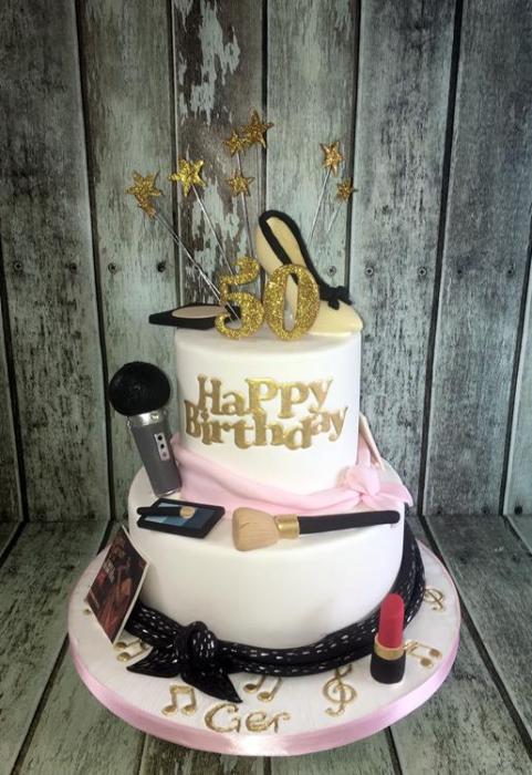 fab at 50 birthday fashion cake