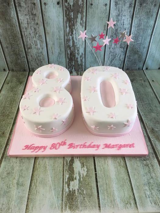 number 80 birthday cake
