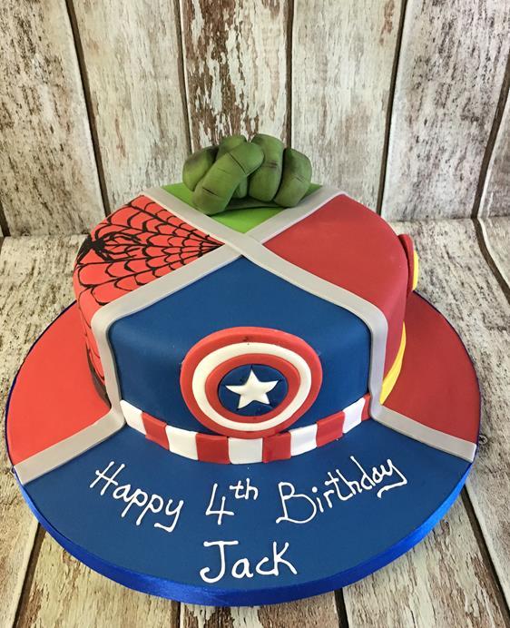 super hero birthday cake