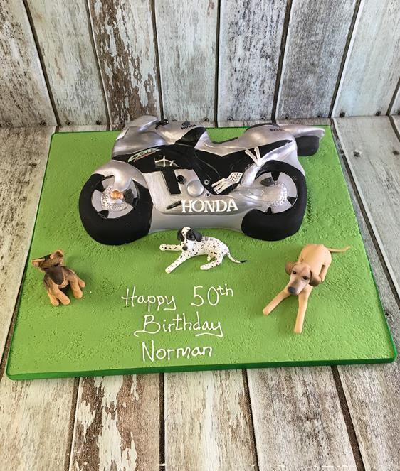 motor bike and dogs cake  dublin ireland