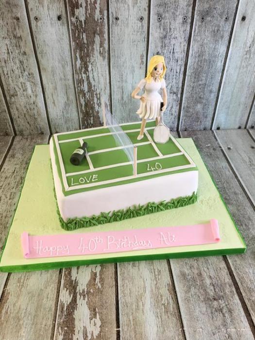 lady playing tennis sports cake dublin ireland