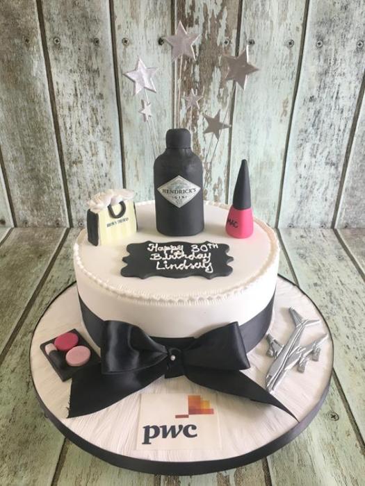PWC corporate cake hendricks gin make up birthday cake dublin irelan