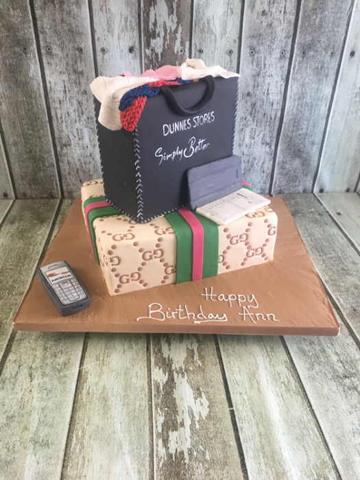 shopping bag birthday cake