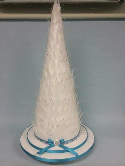 Extra large wedding cake made with Rice Paper to give truly winter Wonderland effect perfect for winter wedding or somebody looking for something a little bit more spectacular topped off a little bit of glitter