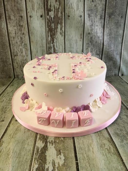 Christening cake baby shower cake