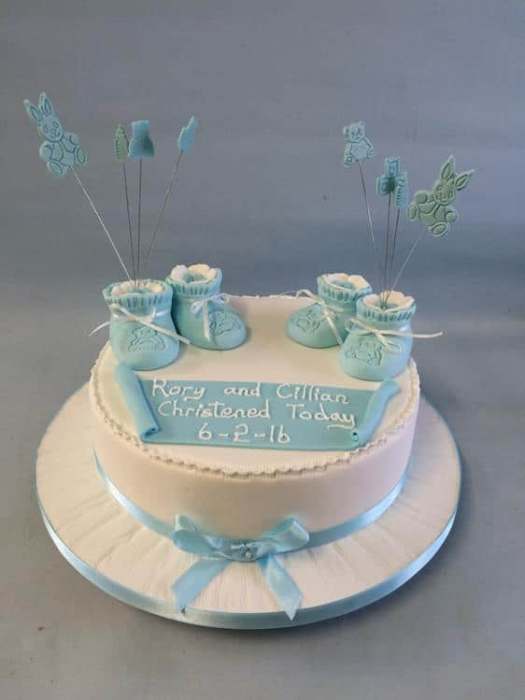 Christening cake for twins 3