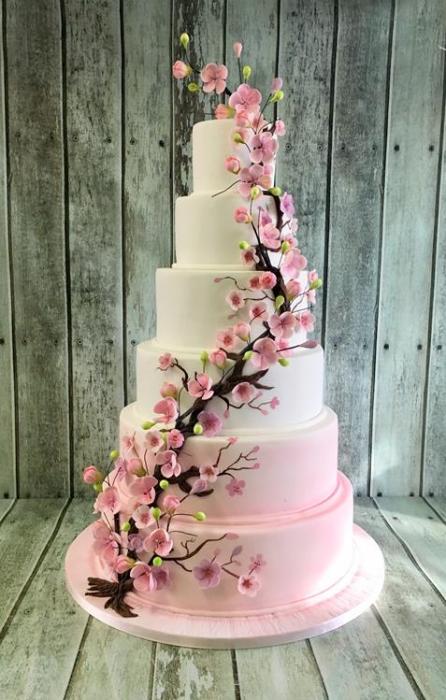 cherry blossom wedding cake sugar flowers dublin ireland