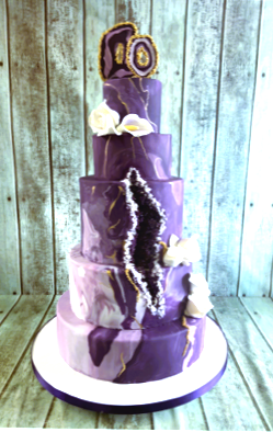 Rock-formation-Geode-5-tier-wedding-cake-