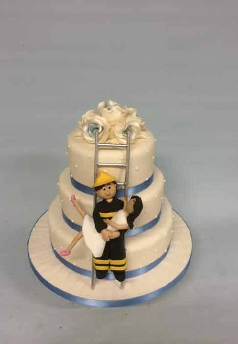 fireman wedding cake