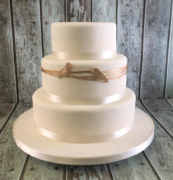 love bird wedding cake