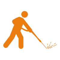 Man cleaning icon