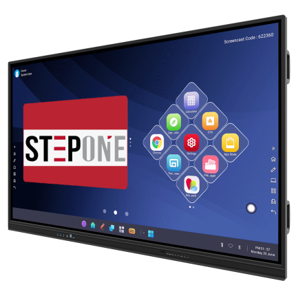Écran interactif 75'' IBOARD TE-MP avec résolution 4K, utilisé dans une salle de classe au Maroc