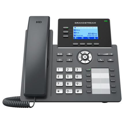 Grandstream GRP2604P – Téléphone IP 3 lignes avec PoE et audio HD