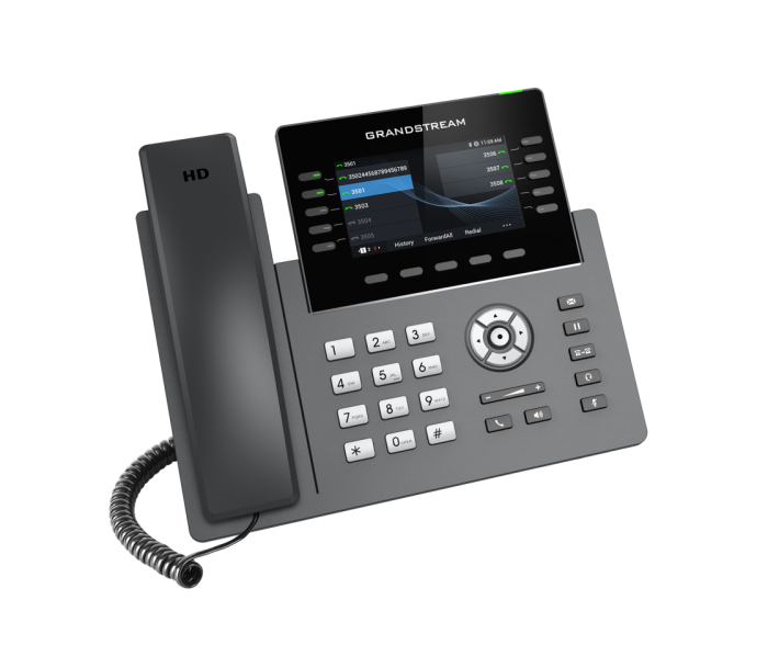Téléphone IP Grandstream GRP2615 avec Wi-Fi, Bluetooth et PoE intégré