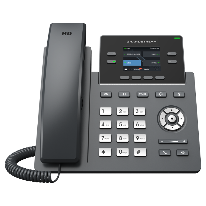 Téléphone IP Grandstream GRP2612P avec 4 comptes SIP et PoE intégré