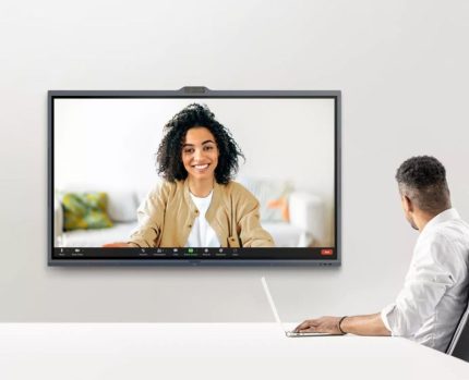 Écran interactif pour visioconférence MaxHub V6 ViewPro 65 pouces avec caméra et microphones intégrés